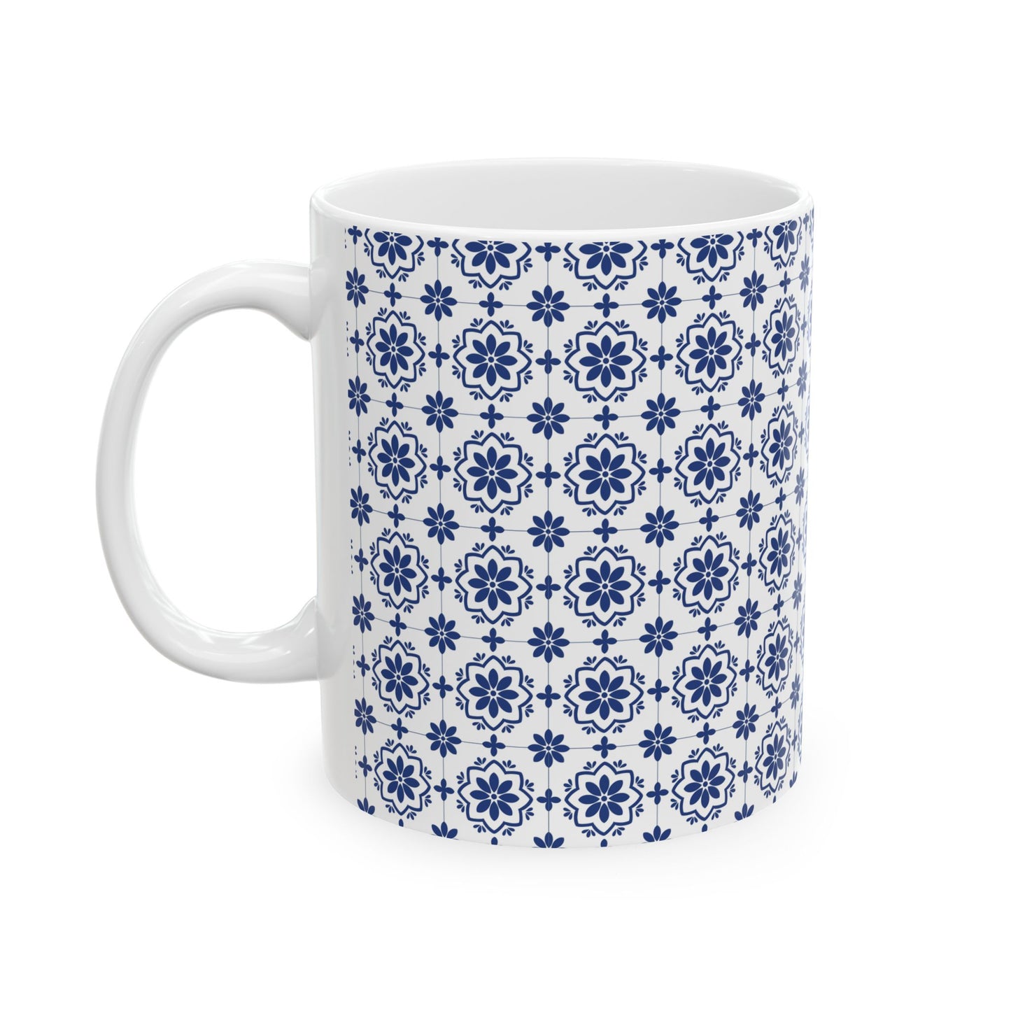 Blue Tile Ceramic Mug 11oz