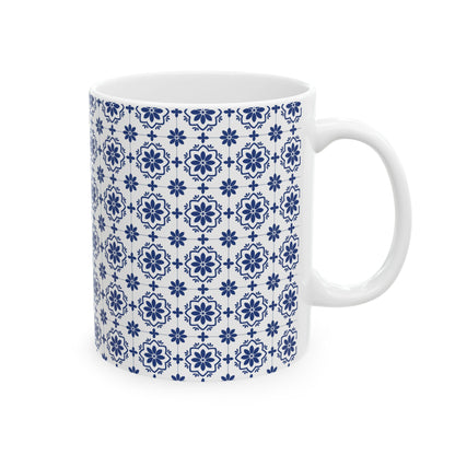 Blue Tile Ceramic Mug 11oz