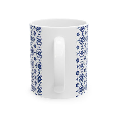 Blue Tile Ceramic Mug 11oz
