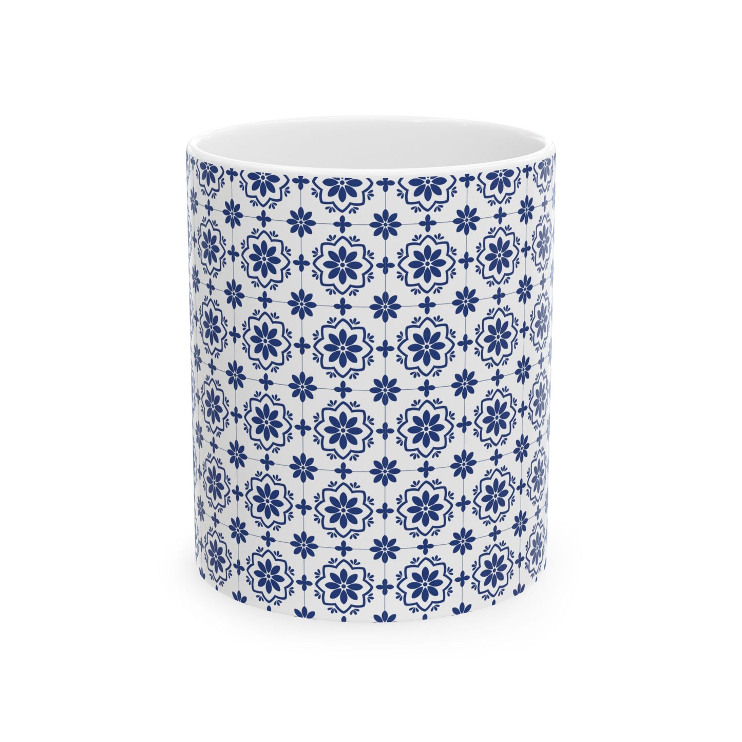 Blue Tile Ceramic Mug 11oz