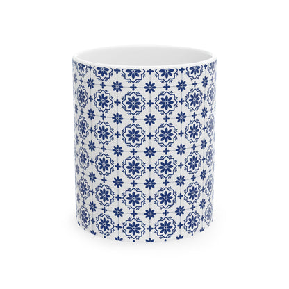 Blue Tile Ceramic Mug 11oz