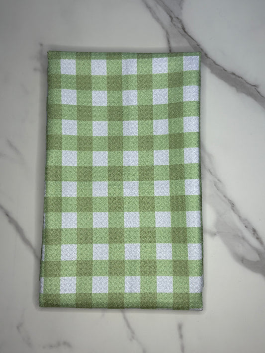Green Gingham Towel