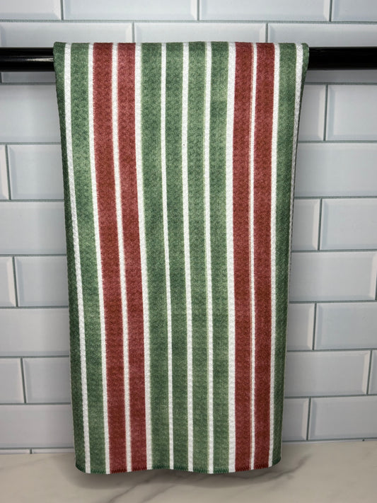 Red and Green Stripes Towel